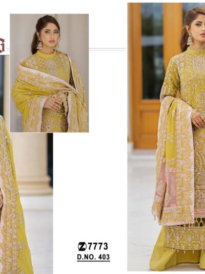 Wedding Yellow Work Pakistani Dress