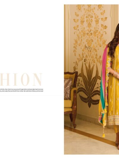 Fancy Wedding Haldi Yellow Pakistani Dress