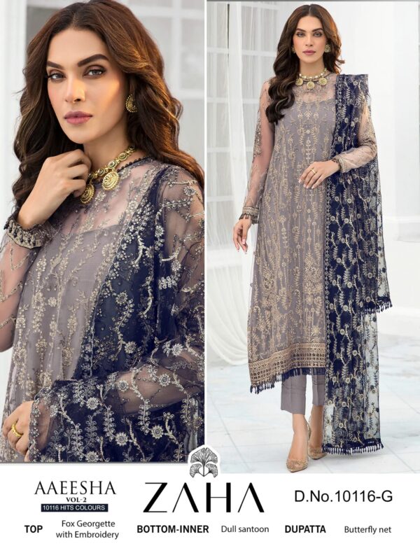 Bollywood Grey Work Pakistani Dress