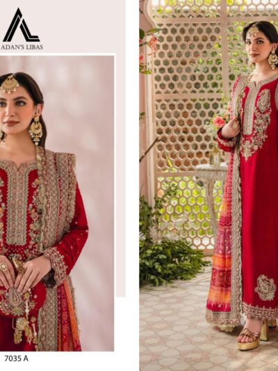 Georgette Wedding Red Pakistani Dress