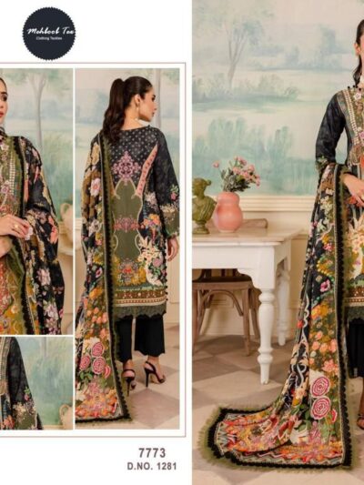 Designer Printed Black Pakistani Suits