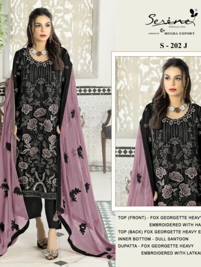 Georgette Work Black Pakistani Suits