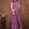 Purple Georgette Ready to wear Saree