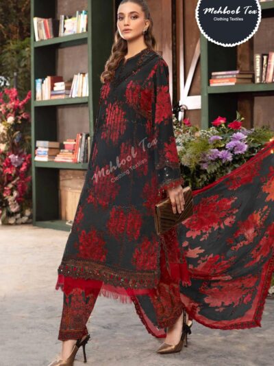 Formal Black Semi Stitched Pakistani Dress