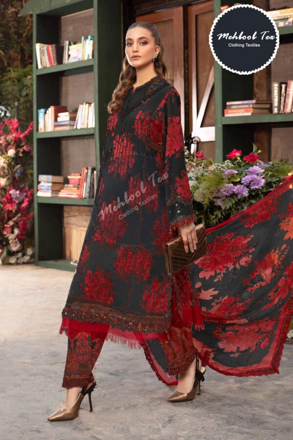 Formal Black Semi Stitched Pakistani Dress