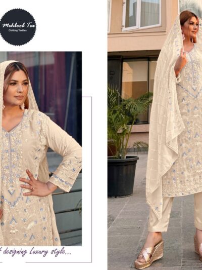 Designer Work White Pakistani Dress