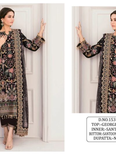 Designer Work Black Pakistani Suits