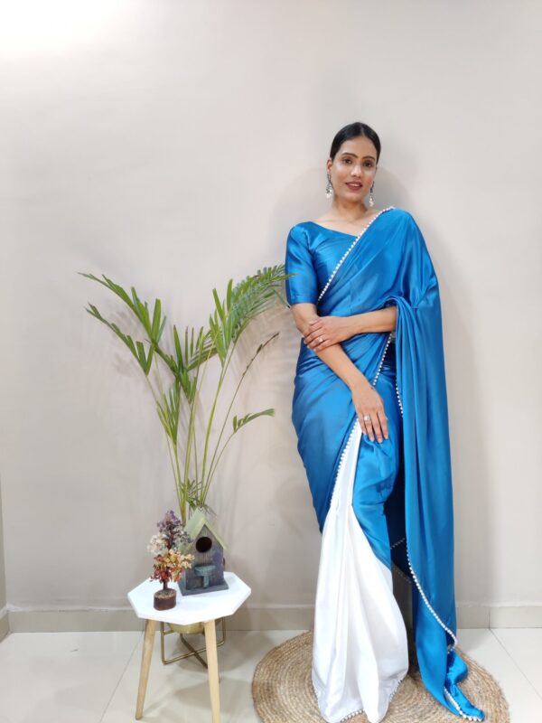 Half-Half Satin Ready to Wear Saree