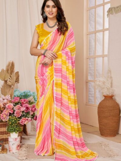 Stylish Georgette Ready to Wear Saree