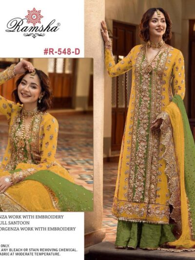 Wedding Yellow Heavy Pakistani Suits