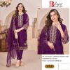 Wedding Purple Semi Stitched Pakistani Suits