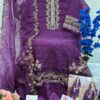 Wedding Purple Semi Stitched Pakistani Suits