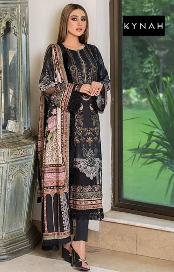 Women's Printed Fancy Black Pakistani Dress