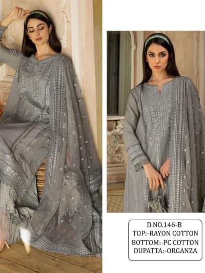 Designer Work Stylish Grey Pakistani Suits