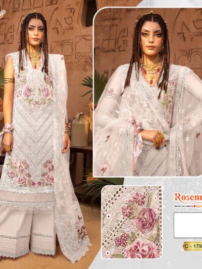 Designer Work Off White Pakistani Suits