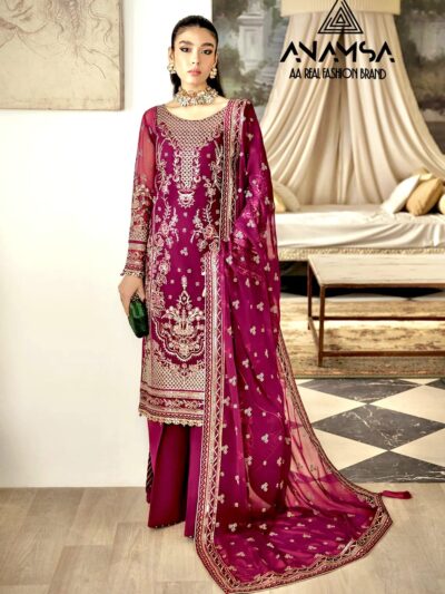 Wedding Georgette Pink Pakistani Dress