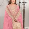 Georgette Pink Semi Stitched Pakistani Dress