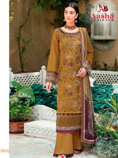 Traditional Women's Yellow Pakistani Dress