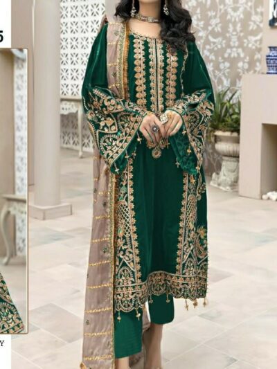 Traditional Green Women's Pakistani Dress