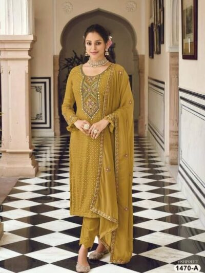 Wedding Heavy Yellow Pakistani Dress