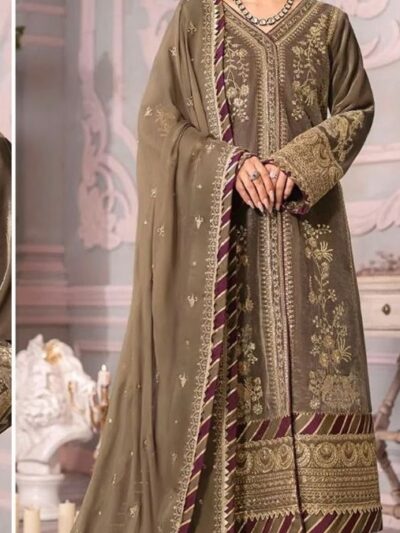 Wedding Brown Georgette Pakistani Dress