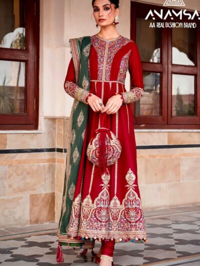 Wedding Red Work Pakistani Suits