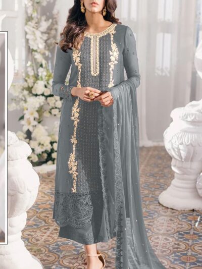 Grey Fancy Women's Pakistani Suits