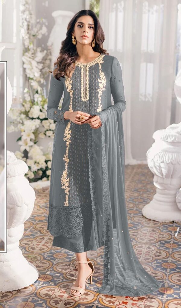 Grey Fancy Women's Pakistani Suits