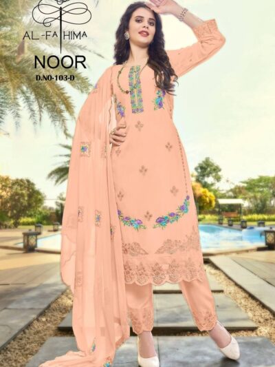 Georgette Wedding Peach Pakistani Suits