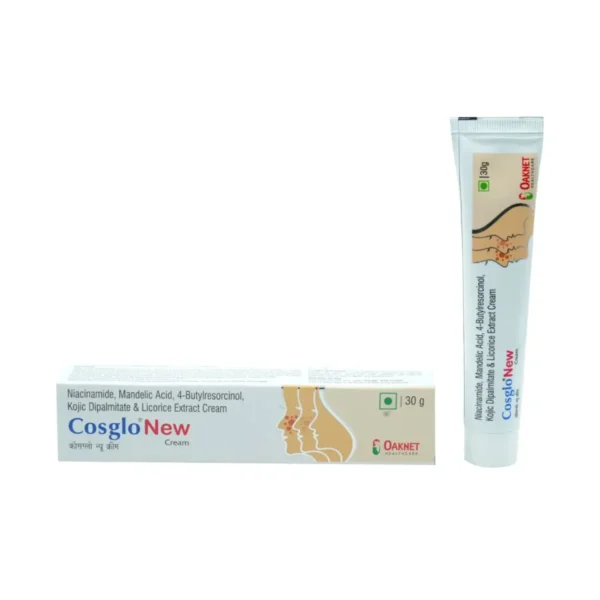Cosglo New Cream box and tube 30g for melasma pigmentation and uneven skin tone