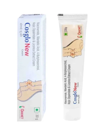 Cosglo New Anti-Melasma Cream 30g tube and box for dark spots and hyperpigmentation