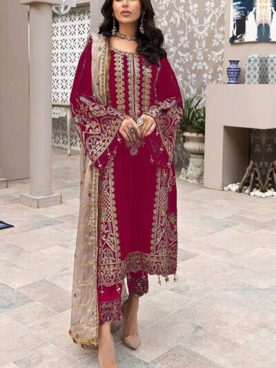 Women's Georgette Pink Pakistani Suits