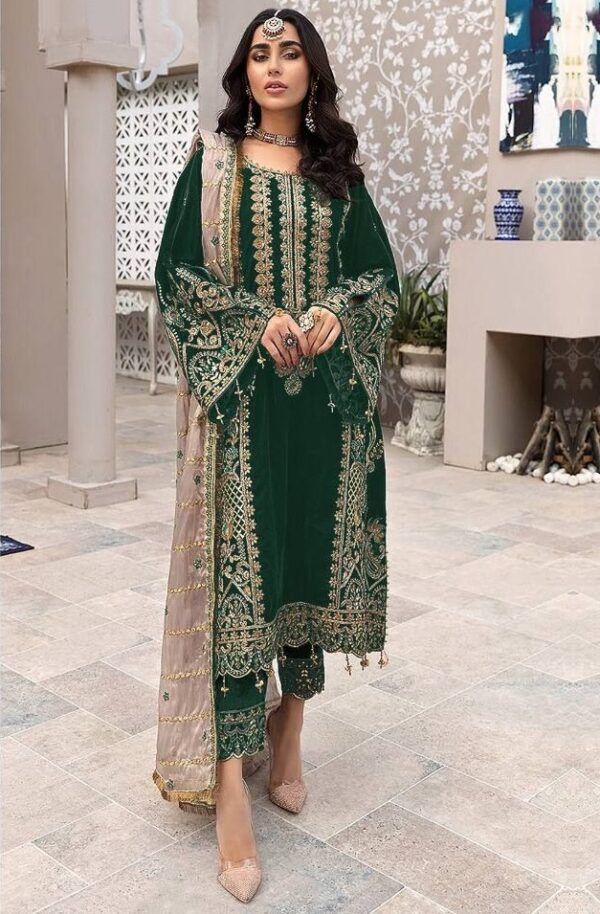 Women's Georgette Green Pakistani Suits