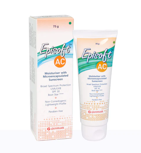 Episoft AC Sunscreen SPF 30 Lightweight Paraben-Free Cream