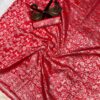 Wedding Women's Designer Silk Red Saree