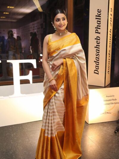 Designer Saree with Contrast Duptta