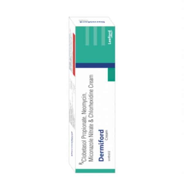 Dermiford Cream 25gm tube box – antifungal cream for skin infections in UK