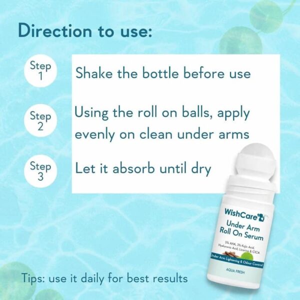 how to use WishCare Underarm Roll On Serum