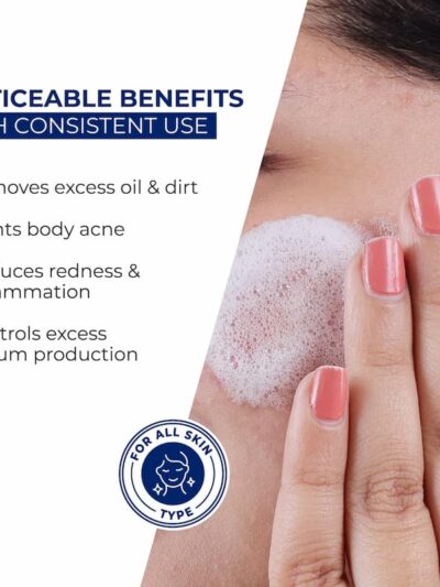 A person using Clinsol anti-acne soap on their skin to remove excess oil and dirt.