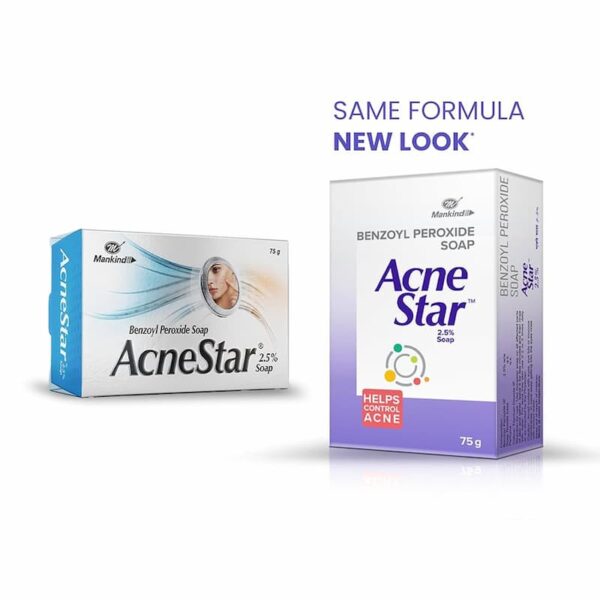 AcneStar Benzoyl Peroxide Soap – New Packaging, Same Effective Formula for Acne Control