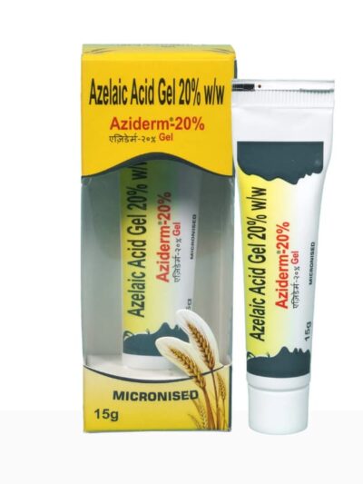 Azelaic Acid Gel 20% for Acne Treatment - Aziderm 15g Tube