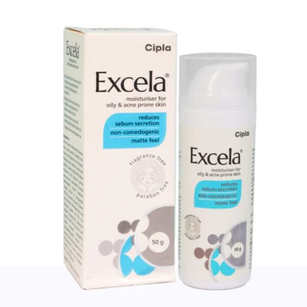 Excela Moisturizer for Oily and Acne-Prone Skin 50g with Packaging