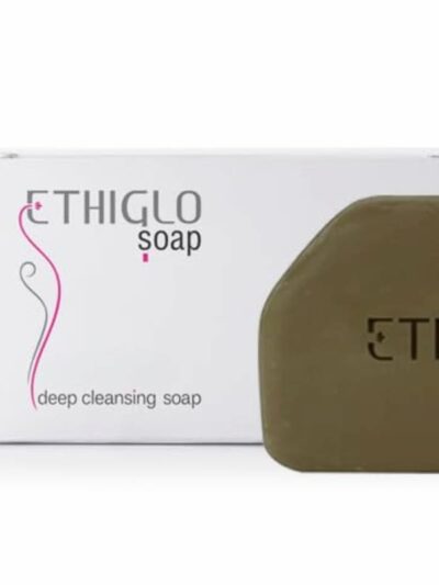 Ethiglo Deep Cleansing Soap bar with white box packaging