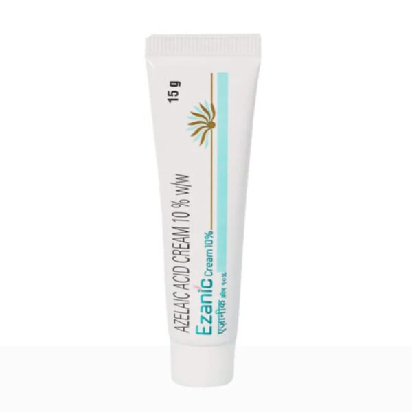 Ezanic Azelaic Acid Cream 10% 15g Tube for Acne Treatment and Skin Care
