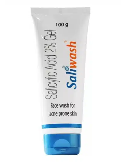 Saliwash Salicylic Acid 2% Gel - Face wash for acne-prone skin, 100g tube