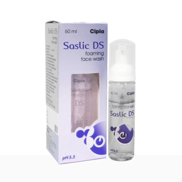 Saslic DS Foaming Face Wash 60ml for Acne and Blackheads