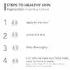 Step-by-step instructions showing how to use Bioderma Pigmentbio Foaming Creme on the skin.