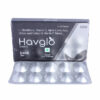Havglo tablets blister pack placed in front of its outer box showing product name and key ingredients.