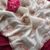 Paper Silk Crush Saree with Floral Embroidery Work