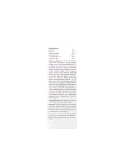 Ingredients label of CutiYt G12 Lotion showing key components and formulation details
